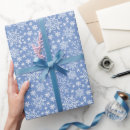 Pesquisar por floco neve azul de papel de presente Xmas