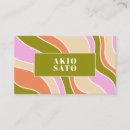 Pesquisar por linha ondulada cartao de visita Abstrato