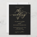 Pesquisar por preto do ouro casamento convites Couple