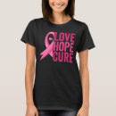 Pesquisar por cure o cancer camisetas For her