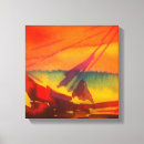 Pesquisar por pinturas sol impressão de canvas Vermelho