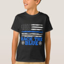 Pesquisar por linha azul fina infantis masculinas camisetas polícia