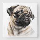 Pesquisar por pug bonito relogios de parede Cãozinho