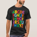 Pesquisar por letras do alfabeto camisetas Colorido
