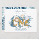 Pesquisar por primeiro aniversario safari convites Azul