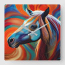 Pesquisar por pintura do cavalo relogios de parede Mustang
