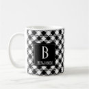 Pesquisar por xadrez preto e branco canecas Gingham