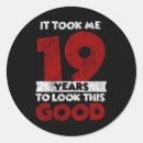 Pesquisar por 19 anos adesivos Aniversário