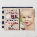 Pesquisar por baseball first birthday convites Boy