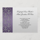 Pesquisar por damasco de prata casamento convites Roxo