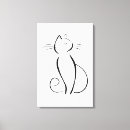 Pesquisar por gato impressão de canvas Minimalista