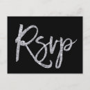 Pesquisar por preto e prateado rsvp rsvp cartões Prata