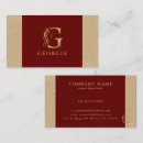 Pesquisar por monograma g cartao de visita Elegante