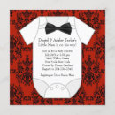 Pesquisar por damasco vermelho e preto convites Bebê