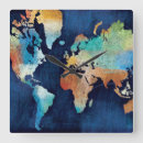 Pesquisar por mapa colorido relogios de parede Mapa do mundo