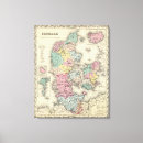 Pesquisar por dinamarca impressão de canvas Mapa