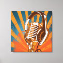 Pesquisar por microfone impressão de canvas Música