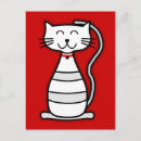 Pesquisar por gatinho feliz cartoes postais Vermelho