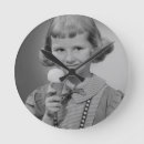 Pesquisar por comida e bebida relogios de parede Preto e branco