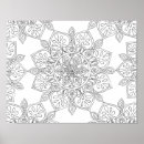 Pesquisar por mandala preto e branco pôsteres Floral