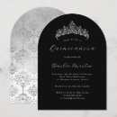 Pesquisar por quinceanera da tiara convites Prata