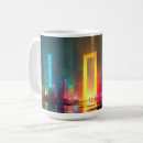 Pesquisar por cidade futurista canecas Cyberpunk
