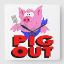 Pesquisar por porco engraçado relogios de parede Animal