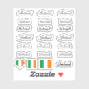 Pesquisar por nomes irlandeses adesivos Irlanda