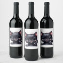 Pesquisar por gato preto vinho etiquetas Kawaii