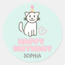Pesquisar por gatos do aniversário adesivos For her