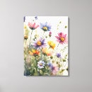 Pesquisar por campo e flores de impressão de canvas Colorido