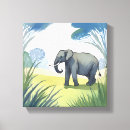 Pesquisar por elefantes impressão de canvas Árvores