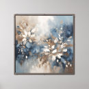 Pesquisar por arte floral impressão de canvas Azul