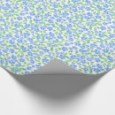Pesquisar por flores azuis brilhantes papel de presente For her