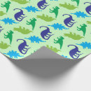 Pesquisar por dinossauro azul papel de presente T rex