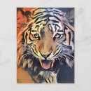 Pesquisar por tigre abstrato cartoes postais Vida selvagem