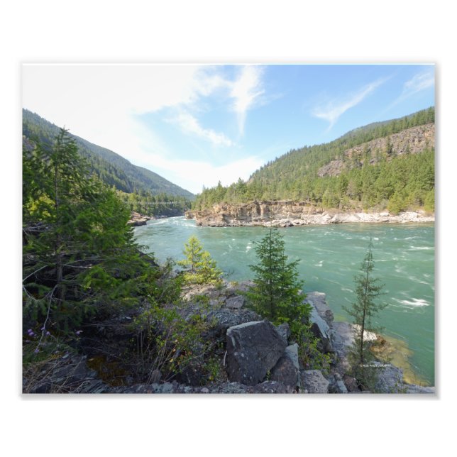 0442 8/12 Fotografia de Kootenai Falls em Libby. (Frente)