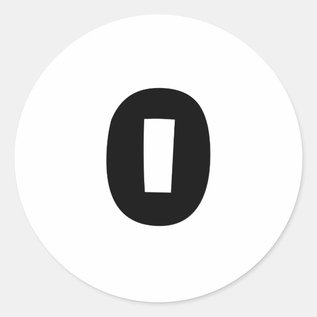 0 pequenos adesivos redondos com número branco por (Frente)