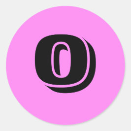 0 pequenos adesivos redondos para números violetas