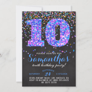 10º Aniversário Confetti Convite