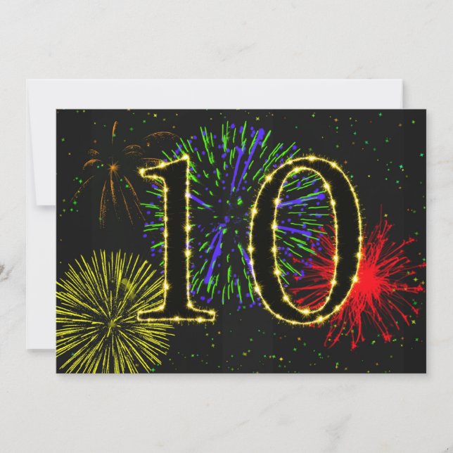 10º convite à festa de aniversário (Frente)