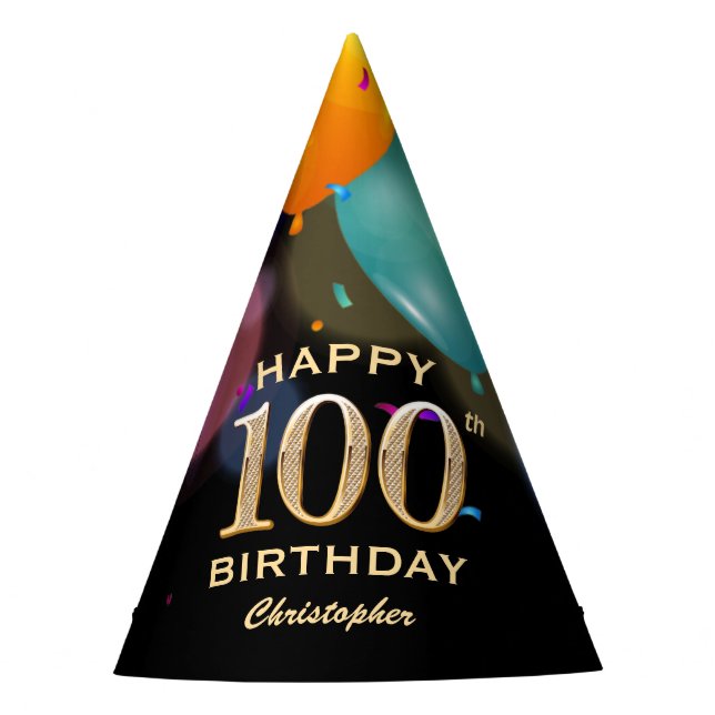 100ª Festa de aniversário de Chapéu Negro e Dourad (Frente)