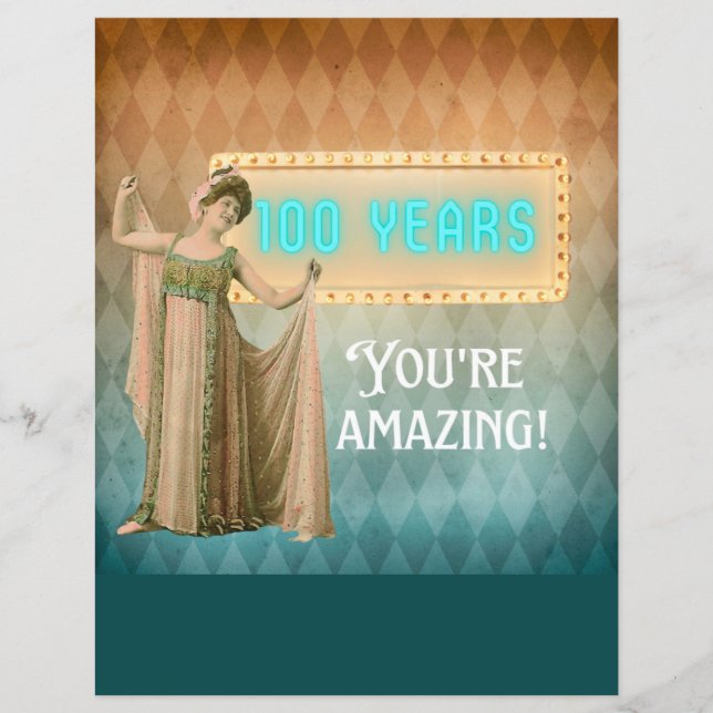 100º Aniversário Cantora Vintage Scrapbook de Aniv (Frente)