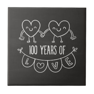 100º aniversário do Gift Chalk Hearts