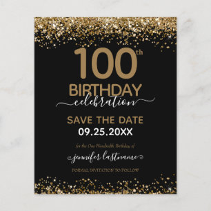 100º Aniversário Salvar o Convite de Orçamento de
