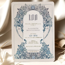 100.º Aniversário Convite Art Nouveau W. Morris