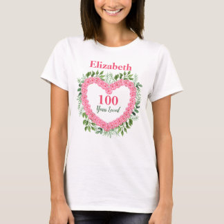 100 anos amavam 100º aniversário da camisa para mu