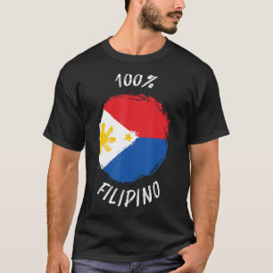 100 Camisa Filipina Orgulhosa Bandeira de Camisa F