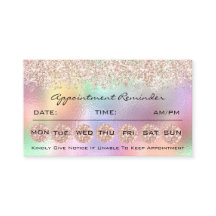 100 Cartões Lembrete de Compromisso Hológrafo