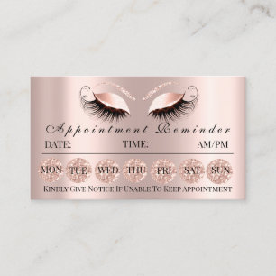 100 Cartões Lembrete de Compromisso Makeup Lash Ro